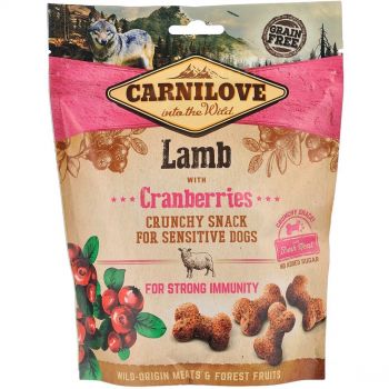 Carnilove Dog Crunchy Snack ягня, журавлина, 200 г (8595602527250) | Фото 1