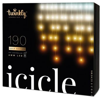 Twinkly Icicle AWW 190, BT+WiFi, Gen II, IP44 кабель прозрачный (TWI190GOP-TEU) | Фото 13
