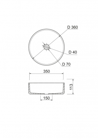 Раковина Adamant Arena, 360х113мм біла (100002525) Купить раковину Раковина Adamant Arena, 360х113мм біла (100002525) | Фото 4