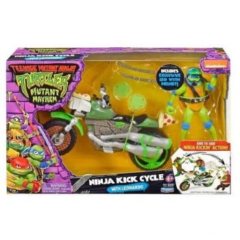 Бойовий транспорт із фігуркою серії «Черепашки-Ніндзя» - Леонардо на мотоциклі (83431) | Фото 1