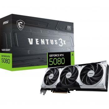 Відеокарта MSI GeForce RTX 5080 16G VENTUS 3X OC PLUS (912-V531-001) Відеокарта MSI GeForce RTX 5080 16G VENTUS 3X OC PLUS (912-V531-001) | Фото 1