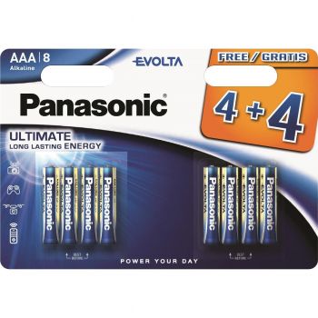 Батарейка PANASONIC Evolta AAA BLI 8 Alkaline (LR03EGE/8B4F) | Фото 1