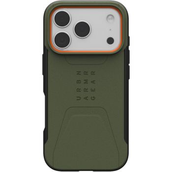Чохол UAG для iPhone 17 Pro Civilian MagSafe Olive/Orange (114545117297) | Фото 1