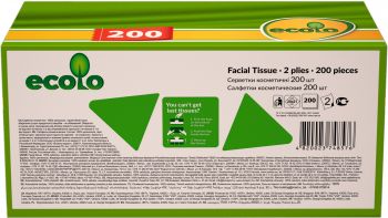 Серветки косметичні Ruta Ecolo 2 шари 200 шт (4820023748576) | Фото 2