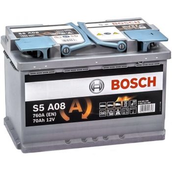 Автомобільний акумулятор Bosch 70Ah-12v AGM (S5A08), R+, EN760 (6900281637) | Фото 1