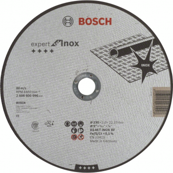Диск відрізний BOSCH Expert for Inox, 230х22.23мм (2.608.600.096) Диск відрізний BOSCH Expert for Inox, 230х22.23мм (2.608.600.096) | Фото 1