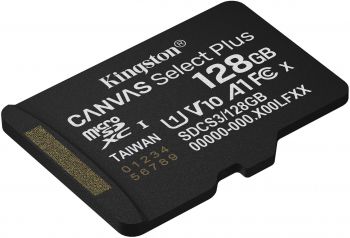 Карта пам'яті KINGSTON microSD 128GB C10 UHS-I A1 V10 R150MB/s (SDCS3/128GBSP) | Фото 2