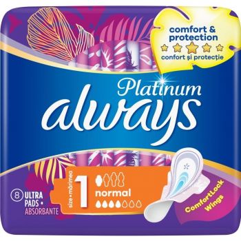 Прокладки гігієнічні Always Platinum Normal Розмір 1 8шт | Фото 1