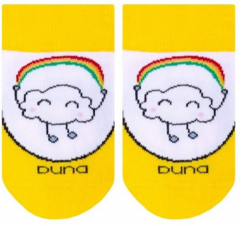 Шкарпетки дитячі Duna 27-30 1 пара жовті з принтом Хмара (4823094656214) | Фото 4