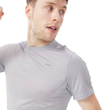 Футболка чоловіча для туризму Olaian 100 8612136 XXXXL сіра (4194017_Quechua) | Фото 2