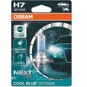 Лампа Osram галогенова 12V H7 55W Px26D Cool Blue Intense Next Gen +100% Up To 5000K | Фото 1