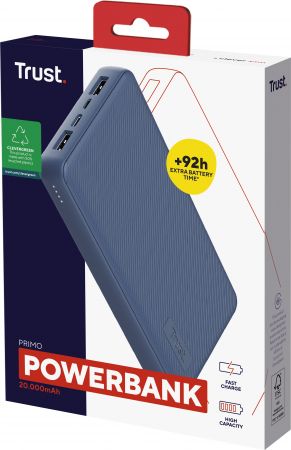Портативний акумулятор TRUST Primo ECO 20000 mAh Blue (25026_TRUST) Портативний акумулятор TRUST Primo ECO 20000 mAh Blue (25026_TRUST) | Фото 5