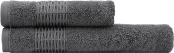Набір махрових рушників ARDESTO Lotus 2 шт., 50х90см, 70х140см, графіт (ART2357MC) | Фото 4