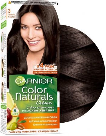 Купить краску для волос Фарба для волосся Garnier Color Naturals 3 Темний каштан (3600540676726) | Фото 2