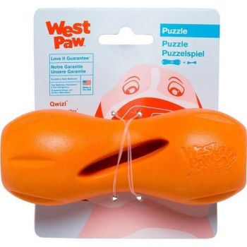 Іграшка для собак West Paw Qwizl Small Квізл для ласощів малий оранжевий 14см (ZG090TNG) | Фото 1
