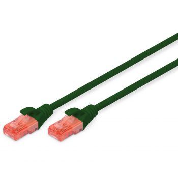 Купить патч-корд DIGITUS CAT 6 UTP, 3м, AWG 26/7, Cu, LSZH, зелений (DK-1617-030/G) | Фото 1