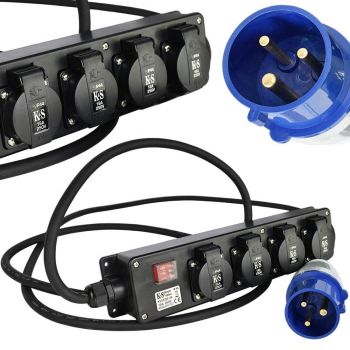 Подовжувач мережевий Konner&Sohnen KS EX3M-4S 5000Вт, 4х16А/250В, 3х2.5мм 3м (KSEX3M-4S) | Фото 3