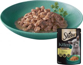 Вологий корм для кошенят Sheba з куркою в соусі 85г (4770608264567) Вологий корм для кошенят Sheba з куркою в соусі 85г (4770608264567) | Фото 4