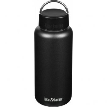 Пляшка для води Klean Kanteen Wide Loop Cap 1182 мл Black (1009497) | Фото 1