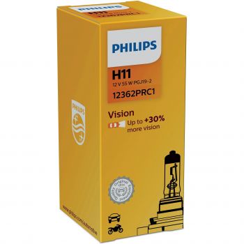Лампа Philips галогенова 12V H11 55W Pgj19-2 Vision +30% (PS_12362PR_C1) | Фото 1