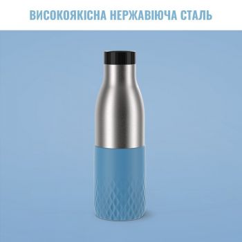 Термопляшка TEFAL Bludrop soft touch, 500мл, синій (N3110710) Купить термос и термокружку Термопляшка TEFAL Bludrop soft touch, 500мл, синій (N3110710) | Фото 12