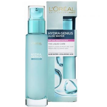 Аква-флюїд для обличчя L'Oréal Paris Skin Expert Геній зволоження з Алое 70мл (3600523464548) | Фото 1