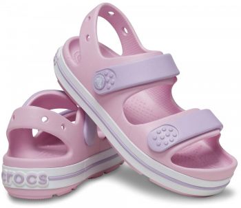 Сандалі для дівчаток Crocs Crocband Cruiser Sandal T Sdt 209424-84I 19-20 (C4 US) рожеві (196265604715) | Фото 3