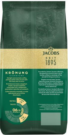 Кава Jacobs зерна Kronung , 1000гр, купаж арабіка/робуста (8711000539330) Кава Jacobs зерна Kronung , 1000гр, купаж арабіка/робуста (8711000539330) | Фото 5