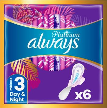 Гігієнічні прокладки Always Platinum Day&Night 6 шт. (8001090445032) | Фото 1