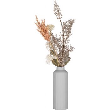 Ваза ARDESTO Liguria, 8х22.7см, фарфор, сірий (AR3803G) Ваза ARDESTO Liguria, 8х22.7см, фарфор, сірий (AR3803G) | Фото 1