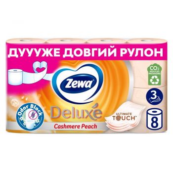 Туалетний папір ZEWA Deluxe Персик 8 шт (7322541171791) | Фото 1