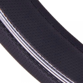 Чохол на кермо Vitol M зі шкірозамінника Чорний (17003BK_M) | Фото 2