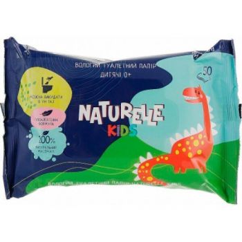 Туалетний папір вологий Naturelle Kidz 50 шт (4820207591073) | Фото 1