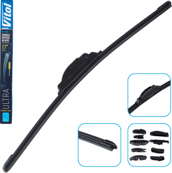 Щітка склоочисника безкаркасна VITOL Ultra 17