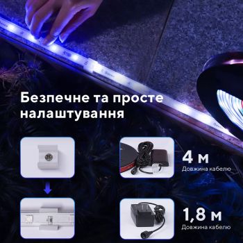 Стрічка світлодіодна розумна Govee H6172 Phantasy Outdoor LED RGBIC Strip Lights (H61723D1) Стрічка світлодіодна розумна Govee H6172 Phantasy Outdoor LED RGBIC Strip Lights (H61723D1) | Фото 6