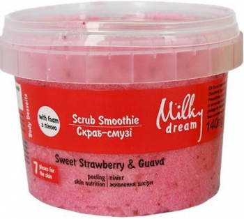 Купить гель и скраб для тела Скраб-смузі з піною Milky Dream Sweet Strawbery & Guava 140г (4820205303821) | Фото 2