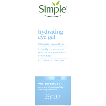 Гель для зони навколо очей зволожувальний Simple Hydrating Eye Gel Water Boost 25мл | Фото 1