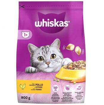 Сухий корм для дорослих котів з куркою WHISKAS 800 г (5998749144367) | Фото 1