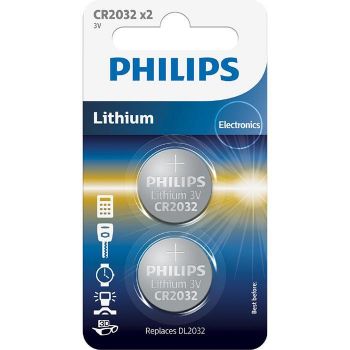 PHILIPS Lithium CR 2032 BLI 2 (CR2032P2/01B) | Фото 1