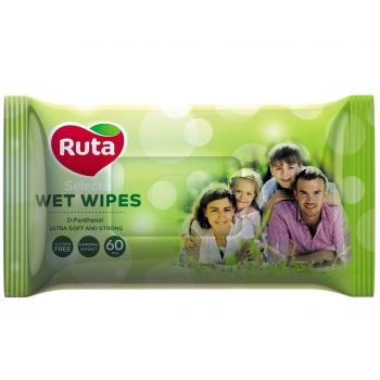Серветки вологі Ruta Selecta для всієї родини 60шт (4820202892458) | Фото 1