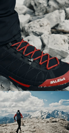 Черевики чоловічі SALEWA Ortles Light Mid Ptx 42 чорні/червоні (013.001.6396) | Фото 9