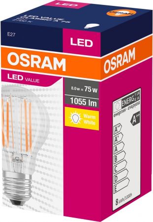 OSRAM LED Value Filament A75 8W (1055Lm) 2700K E27 (4058075288669) | Фото 2