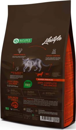 Сухий корм для котів Nature's Protection Lifestyle Sterilised Adult с лососем 1.5 кг (NPLS45799) | Фото 1