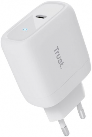 Мережевий зарядний пристрій Trust Maxo 45W USB-C PD White (25138_TRUST) Мережевий зарядний пристрій Trust Maxo 45W USB-C PD White (25138_TRUST) | Фото 2