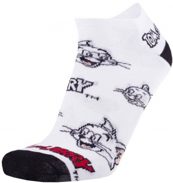 Шкарпетки дитячі Duna 38-40 1 пара біло-чорні з принтом Tom and Jerry (4823094650298) | Фото 2