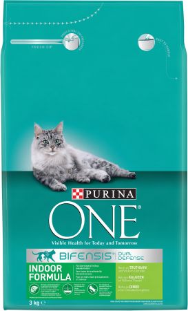 Сухий корм для дорослих кішок з індичкою та цілісними злаками Indoor Purina One 3кг(7613035862579) | Фото 2
