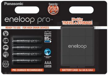 PANASONIC Eneloop Pro AAA 930 mAh 4BP+Case (BK-4HCDEC4BE) PANASONIC Eneloop Pro AAA 930 mAh 4BP+Case (BK-4HCDEC4BE) | Фото 1