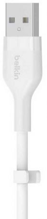 BELKIN USB-A - Lightning силіконовий, з кліпсою, 3m White (CAA008BT3MWH) | Фото 2