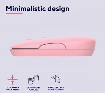 Миша TRUST Puck Rechargeable Ultra-Thin BT WL Silent Pink (24125_TRUST) Миша TRUST Puck Rechargeable Ultra-Thin BT WL Silent Pink (24125_TRUST) | Фото 9
