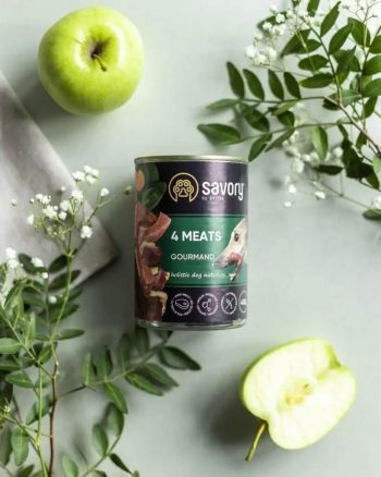 Вологий корм для дорослих собак Savory із чотирма видами м'яса 400г (4820232630396) Вологий корм для дорослих собак Savory із чотирма видами м'яса 400г (4820232630396) | Фото 4